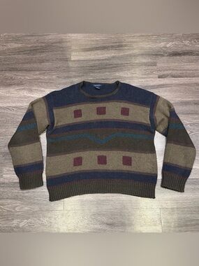 Vintage Generra Sweater Wool Multicolor Men’s Extra Large